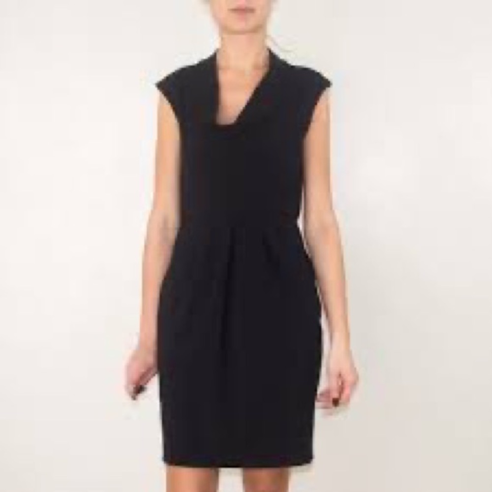 Kenneth Cole New York Black Scoop Neck Mini Dress Sz L